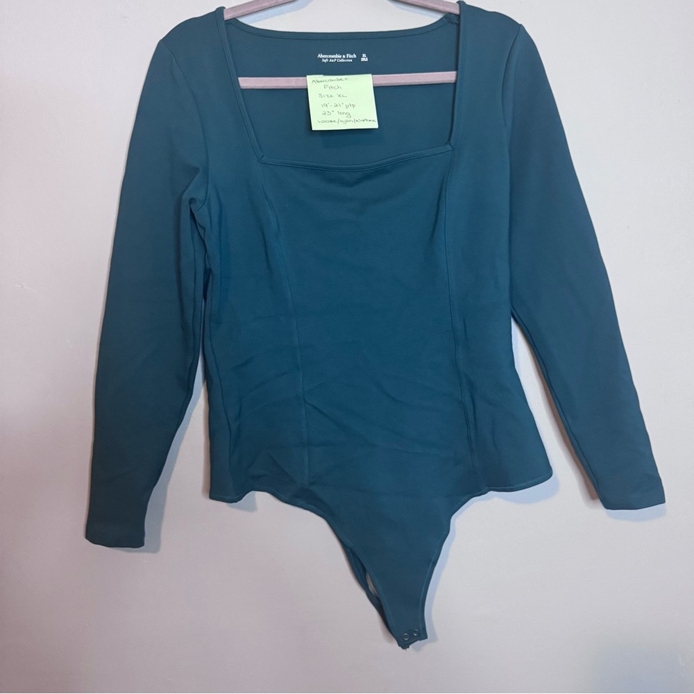 Abercrombie & Fitch Teal Long Sleeve Bodysuit